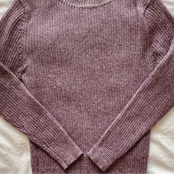 Purple Fitted Knit Sweater - Picture 2 of 3